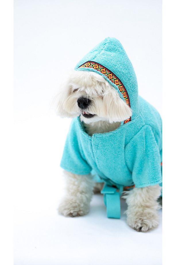 MAVİ HAVLU Köpek Bornozu - 1