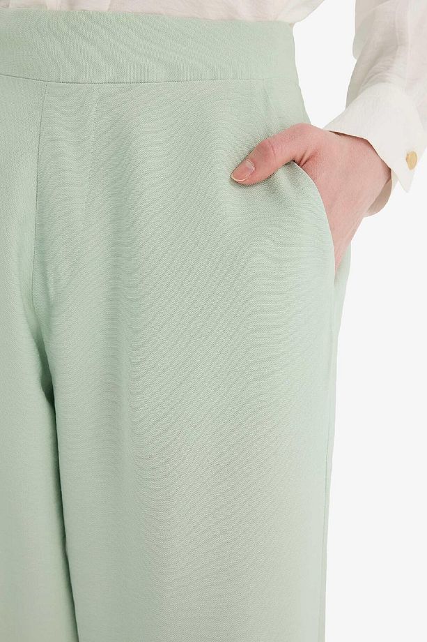 Wide Leg Basic Düz Geniş Paça Pantolon E7979AX25SM - 6