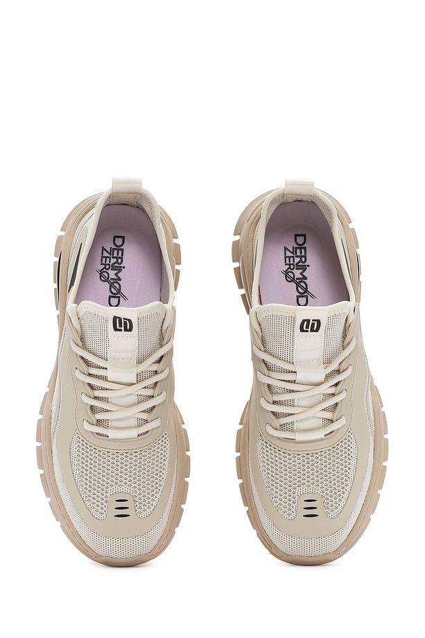 Zero Erkek Bej Bağcıklı Kumaş Sneaker 25sfd69156f - 7