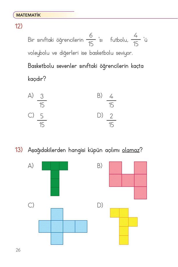 4. Sınıf Yeni Nesil Tüm Dersler Soru Zoru Bankası - 4
