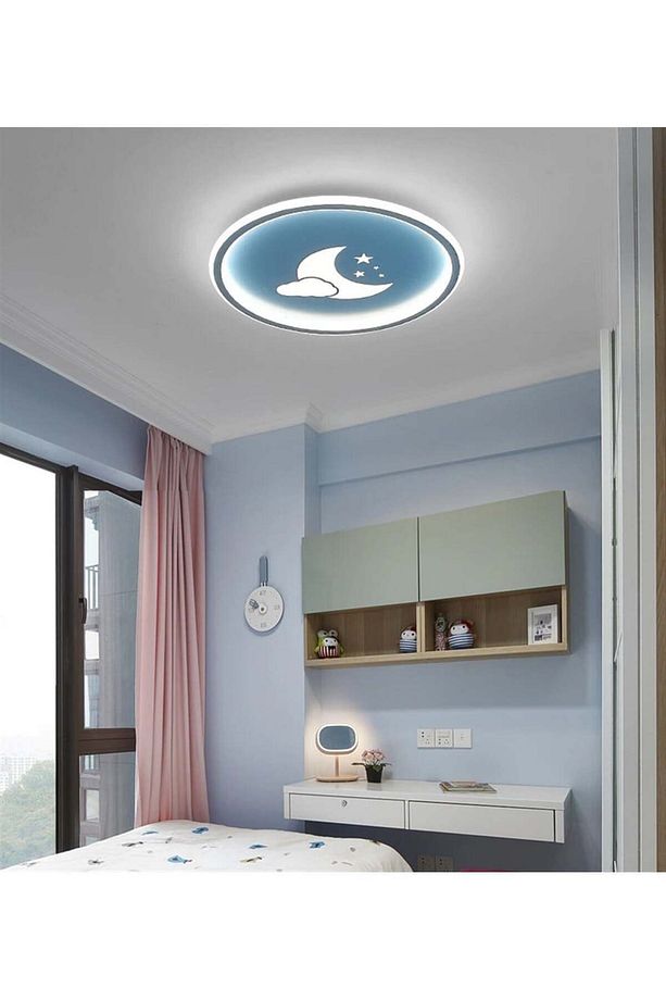 Plafonyer Avize Ay Dede Model Ø40 Cm Mavi - 2