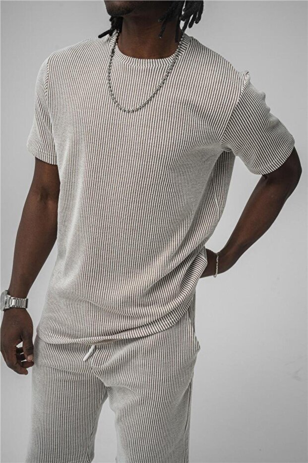 Tricou Basic Line pentru bărbați, maro - 8