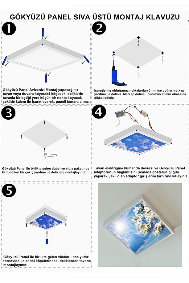 Yatak Odası-aydede Model 60w Yeni Nesil Aydınlatma 60x60 Led Avize,mükemmel Işık - 7
