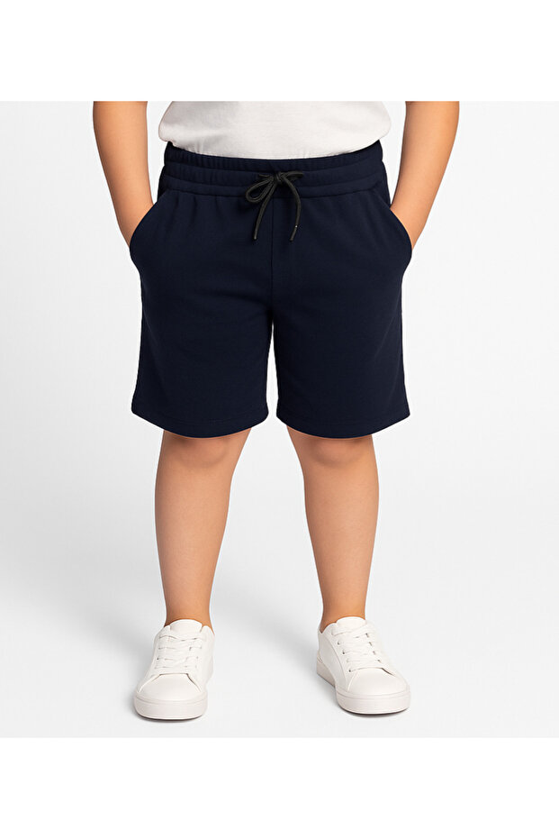 شورت أطفال مريح أساسي سادة - 1