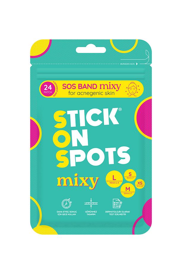 S.o.s Mixy | 24’lü Yüz Için Sivilce/akne Bandı–4 Boy Pimple Patch-hidrokolloid Bant - 8