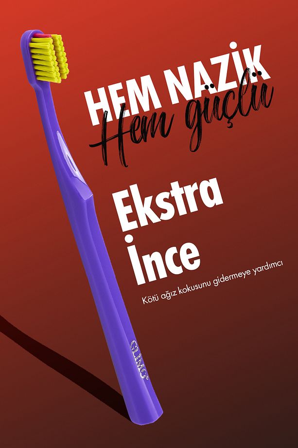 Ortodontik Diş Fırçası 2800 | Fda Onaylı,bpa Içermez,diş Teli Temizliği | 0,15 Mm Fırça Kılı, Mor - 4