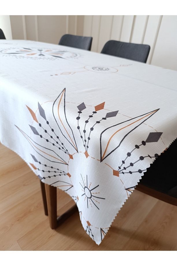 Bohem Desenli Masa Örtüsü | Dertsiz Leke Tutmaz Kumaş | Dijital Baskı | 150x210 Cm - 3