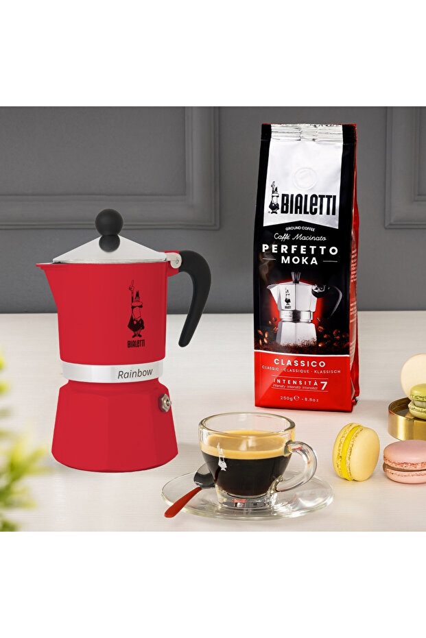 Rainbow Kırmızı Mokapot (3 CUP) - 3