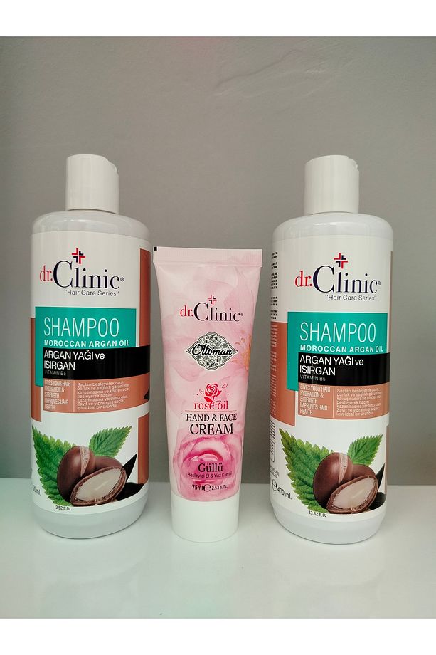Bitkisel Içerikli Isırgan Ve Argan Yağlı Şampuan 400 Ml X2 + Güllü El Kremi - 1