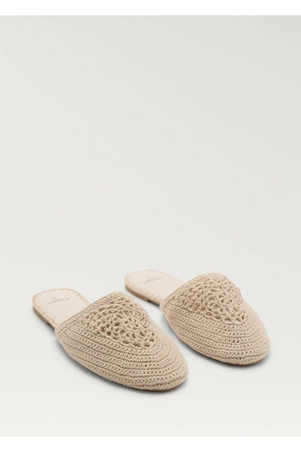 Knitted Patterned Cotton Slippers - 2