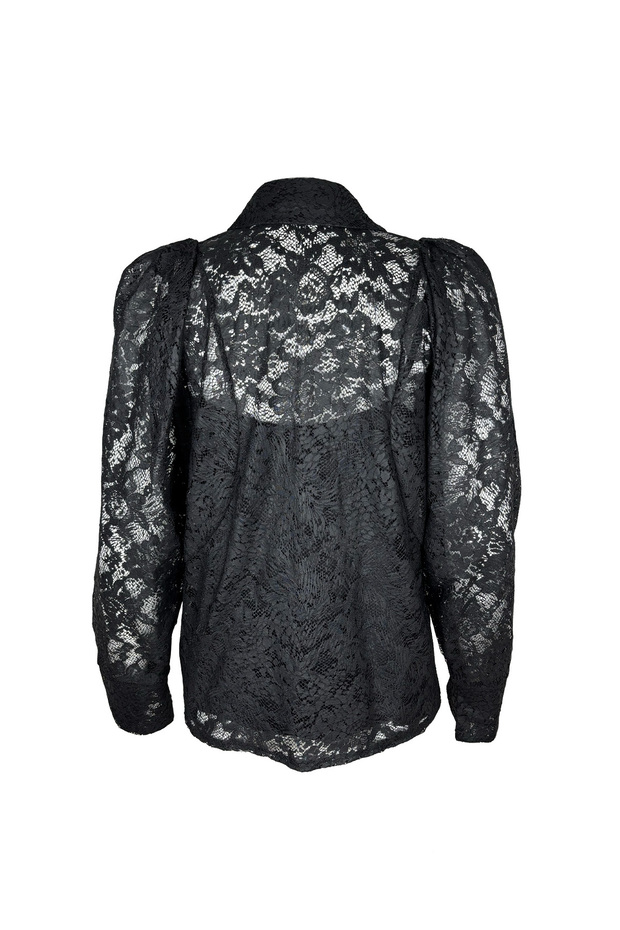 Siyah Dantel Gömlek - 3
