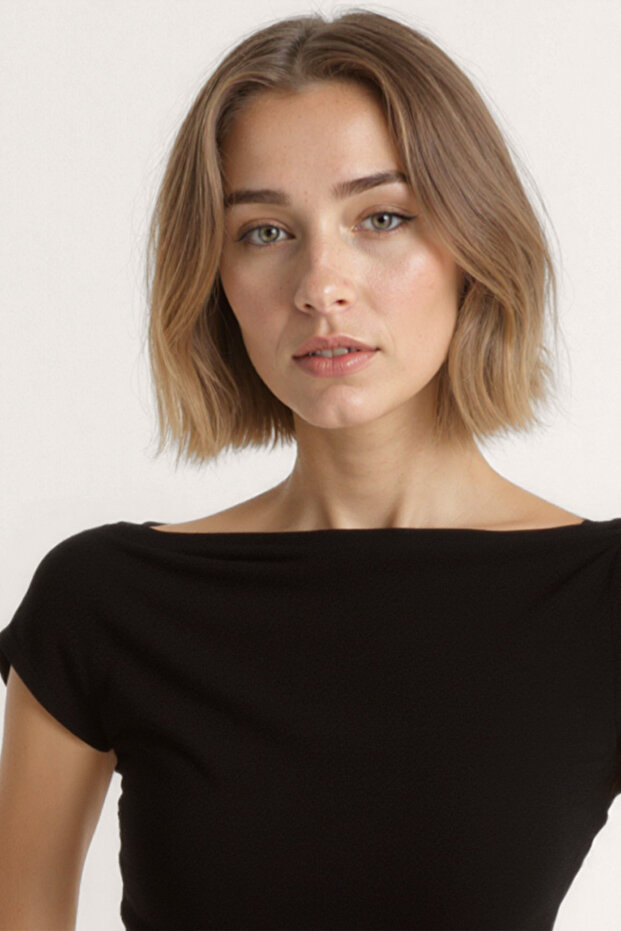 Kayık Yaka Bluz - 5