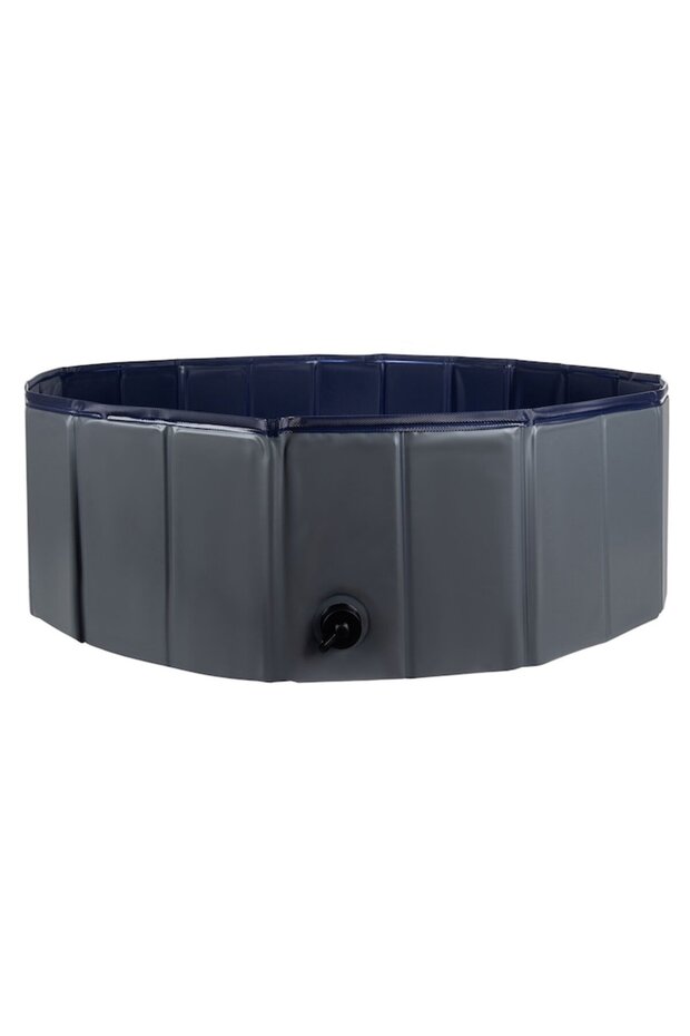 Foldable Pet Pool, Solid Side Walls, 100x30 cm, Grey - 3