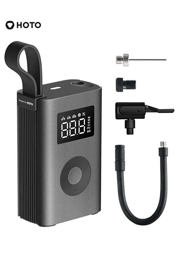 Compact Smart Inflator – Inflatable Treasure with Auto-Stop, Built-in Tire Pressure Gauge