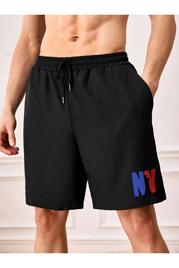 Ny Statue of Liberty Red Blue Printed Comfortable Seasonal Shorts Bermuda