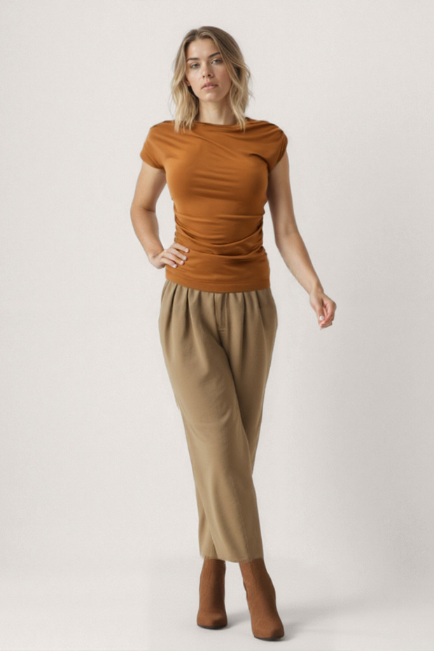 Kayık Yaka Bluz - 4