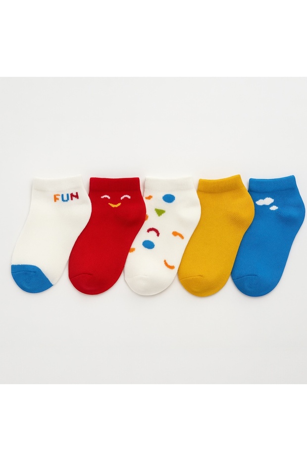 5 Pack Baby Short Cotton Socks