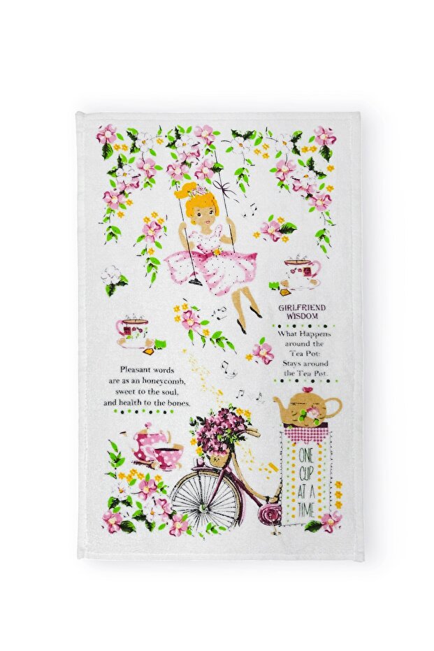 6 Pack Printed White Kitchen Towel Model - 3