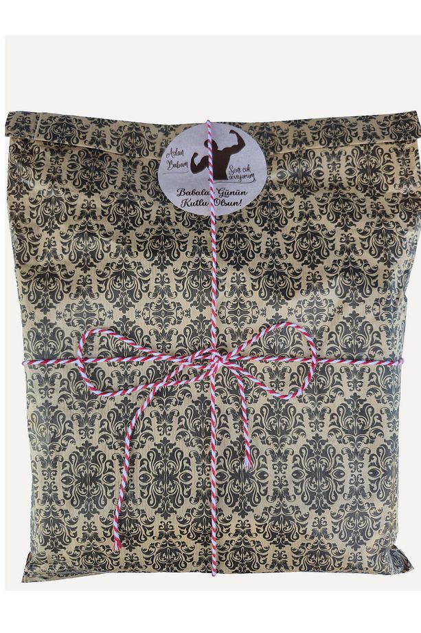 1 Adet DAMASK Desen Babalar Günü Hediye Paketi Seti Gömlek, Sweat vs. uygun (Paket+ip+ etiket-8cm) - 2