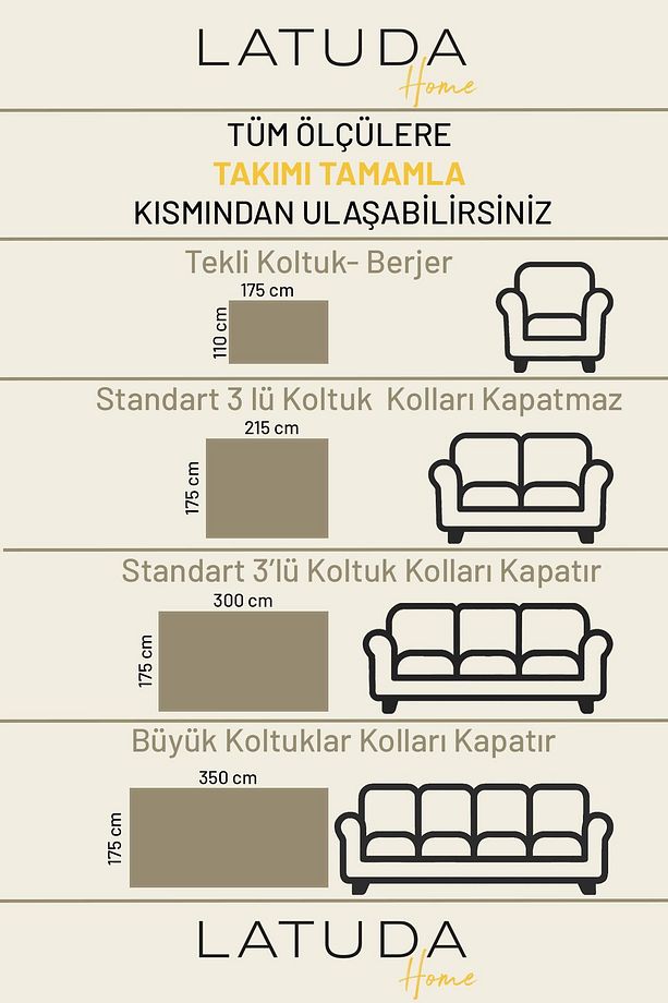 Tek Kişilik Koltuk Örtüsü Berjer Örtüsü Koltuk Şalı 2 Adet 110x175 cm - 3