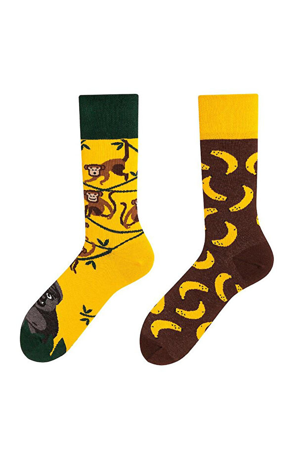 جوارب بنمط قرد على اليمين واليسار - 2