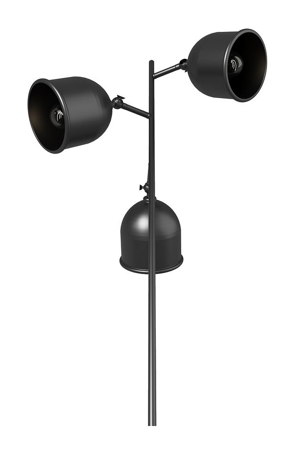FlexArt Modern 3 Başlıklı Siyah Metal Lambader - 3