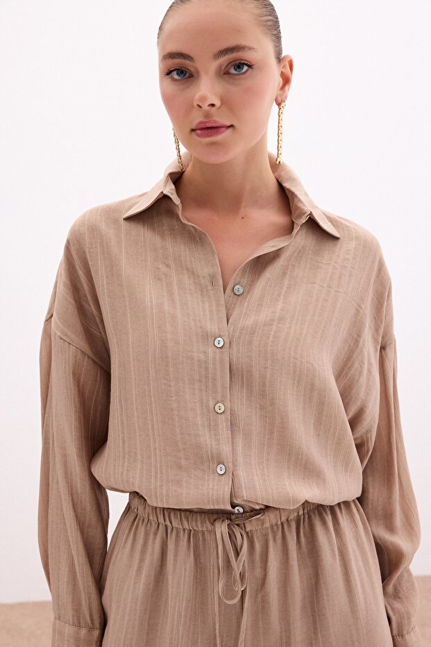 Salaş Gömlek - Camel - 6