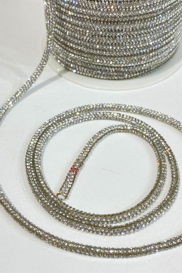 شريط أنابيب فضي كامل الحجر - 2