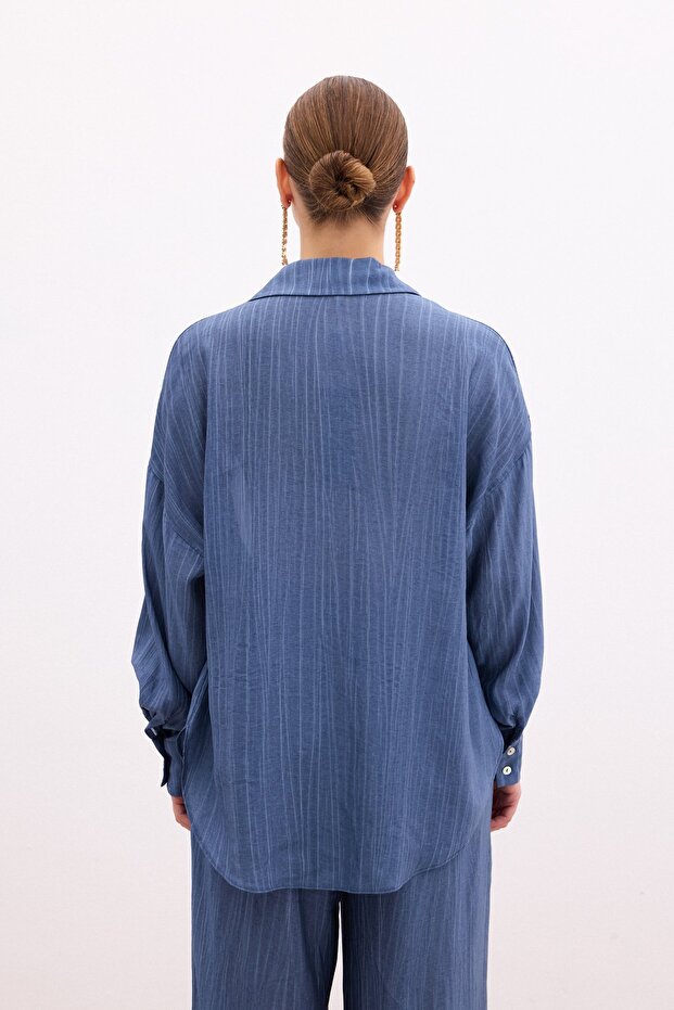 Salaş Gömlek - İndigo - 8