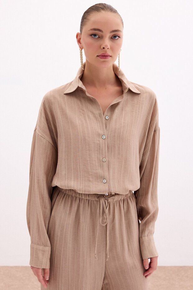 Salaş Gömlek - Camel - 3