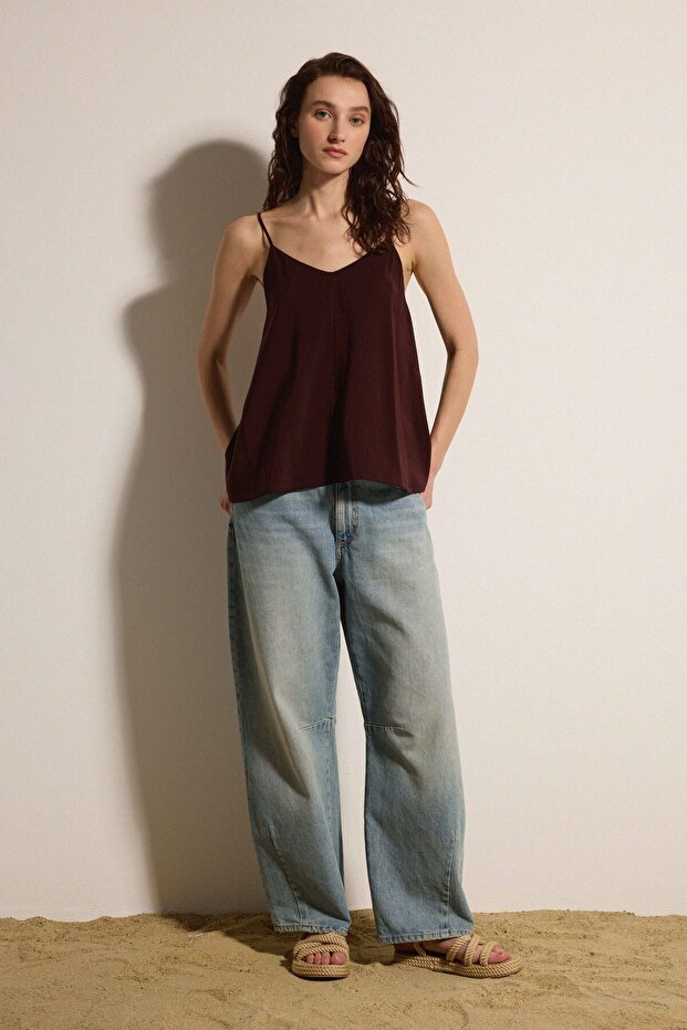 Askılı Kupro Bluz - 1