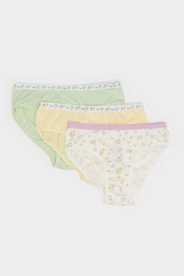 Kız Çocuk Desenli 3'lü Slip Külot E7074a825sp - 1