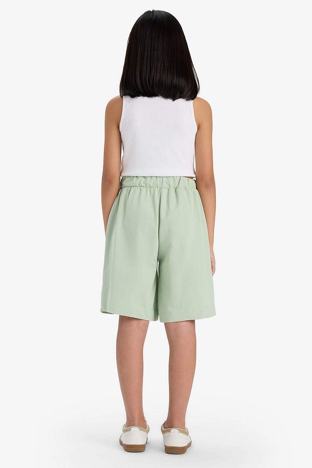 Kız Çocuk Beli Lastikli Basic Düz Şort B0847A825HS - 6