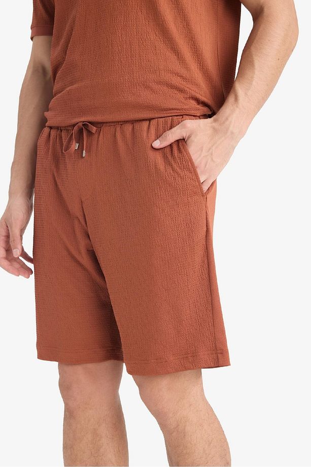 Regular Fit Her Yöne Esneyen Krinkıl Bermuda Şort E0980ax25sm - 8