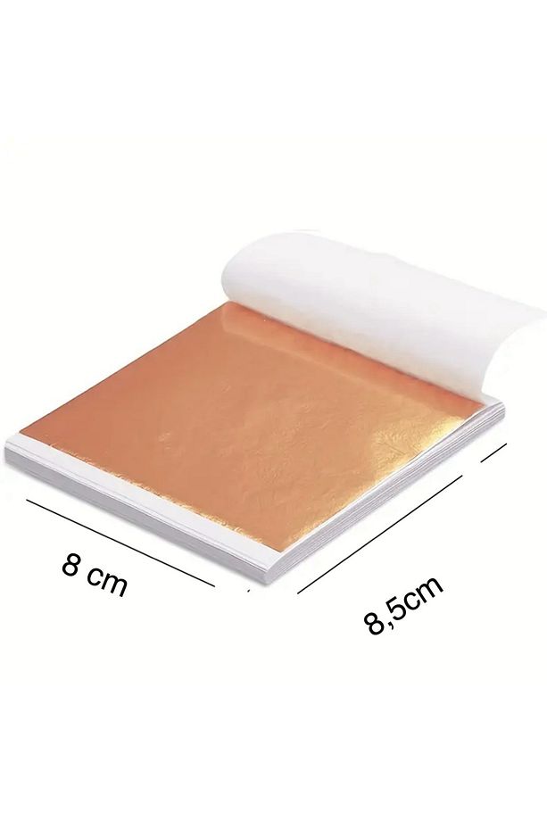 Bakır - Rose Gold Yaprak Varak (10 adet) Epoksi Reçine (8x8,5) - 1