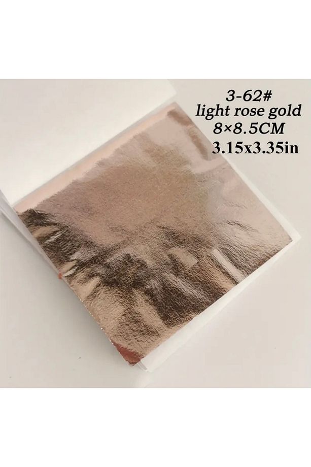 Açık Rose Gold Yaprak Varak (10 adet) Epoksi Reçine (8x8.5) - 1