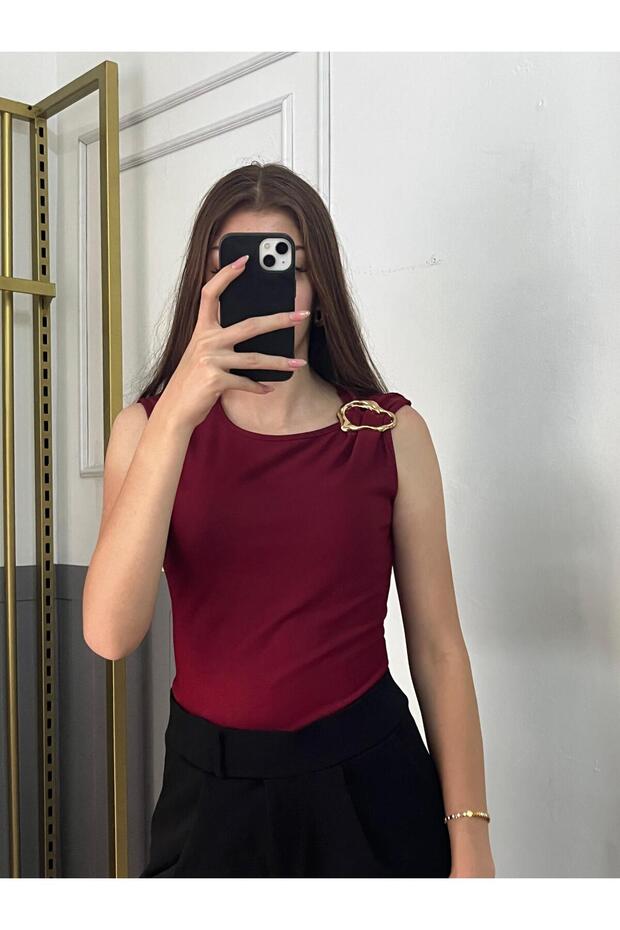 قميص داخلي عثماني من القطن ذو إبزيم - 4