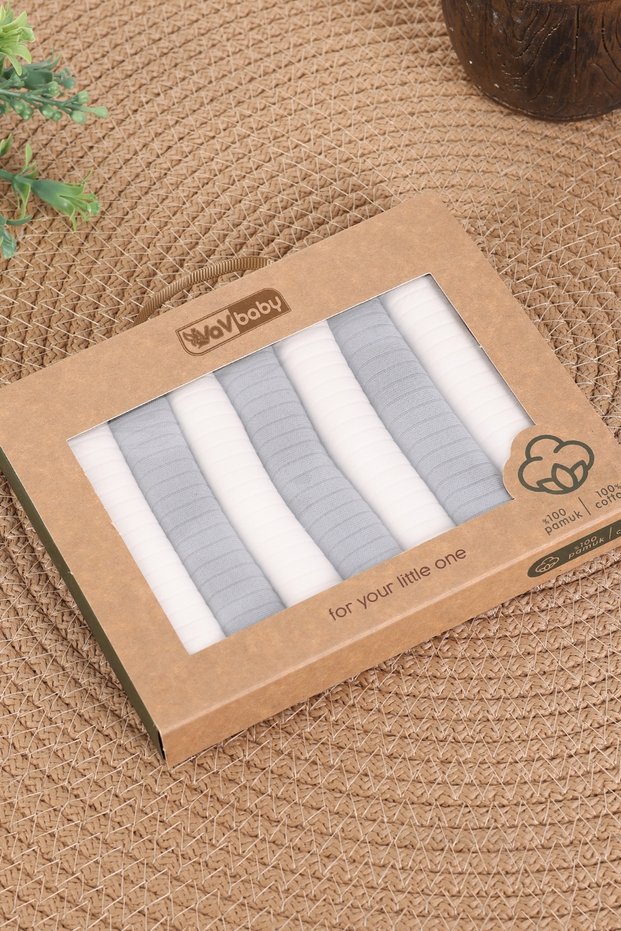 Set of 7 Baby Mouth Wipes – 100% Cotton, Soft and Absorbent