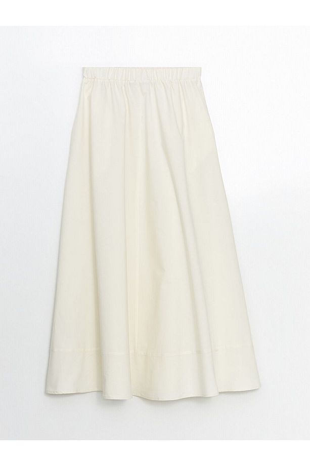 Beli Lastikli Poplin Kloş Etek - 6
