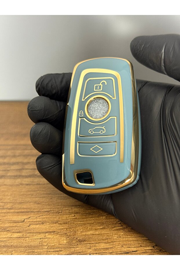 Bmw F30, F32, F10, F20 Smart Compatible 4 Button Silicone Key Control Protection Nano Case – Gray Color - 1