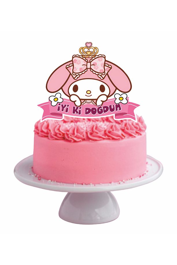 My Melody 16 Kişilik Rozetli Kişilik Doğum Günü Seti | My Melodi Pasta Süsü Dahil - 4