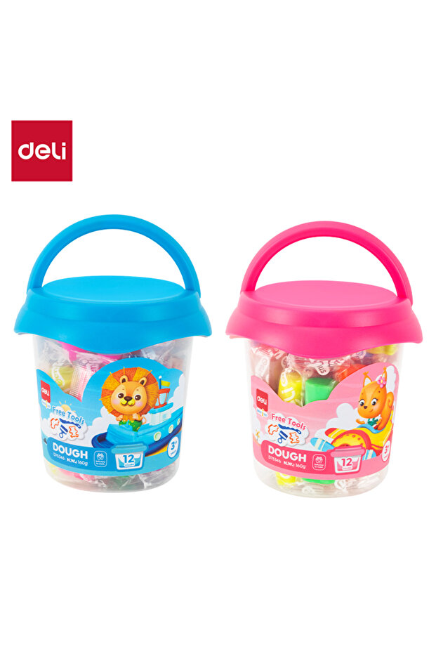 Deli ED75346 Dough Set - 12 colors - ideal for creative play and modeling