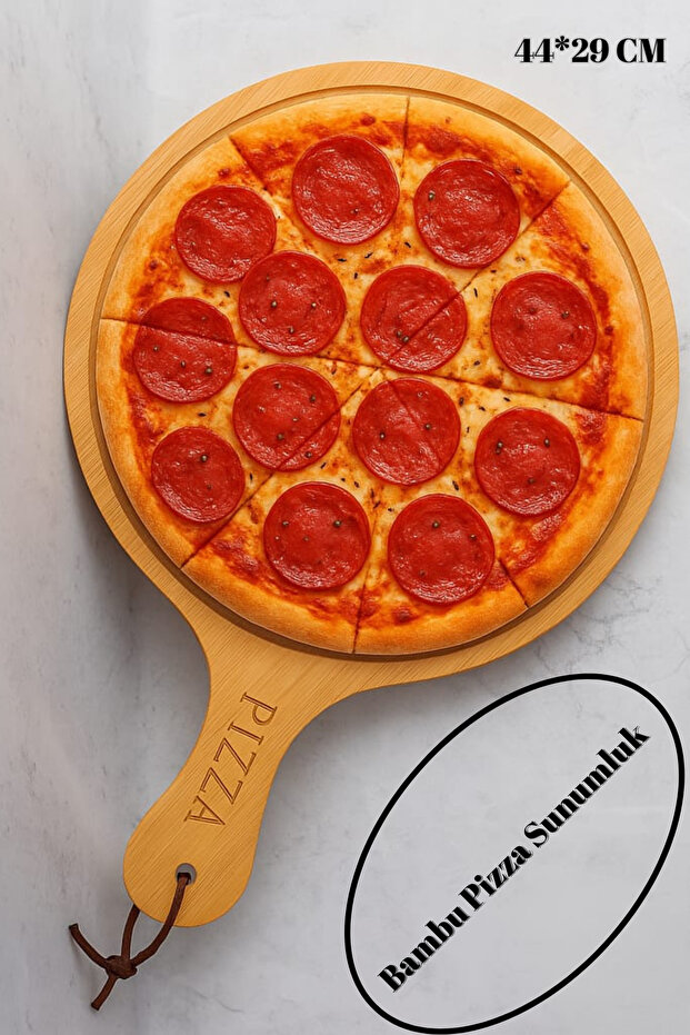 Bamboo Pizza Serving Presentation Plate