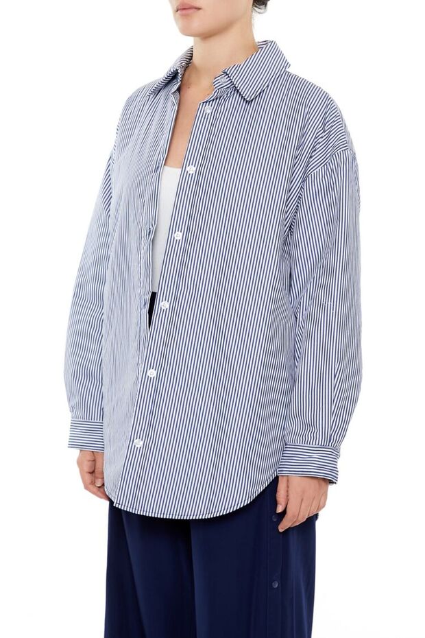 Çizgili Gömlek Ceket - 1