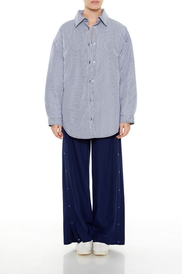 Çizgili Gömlek Ceket - 4