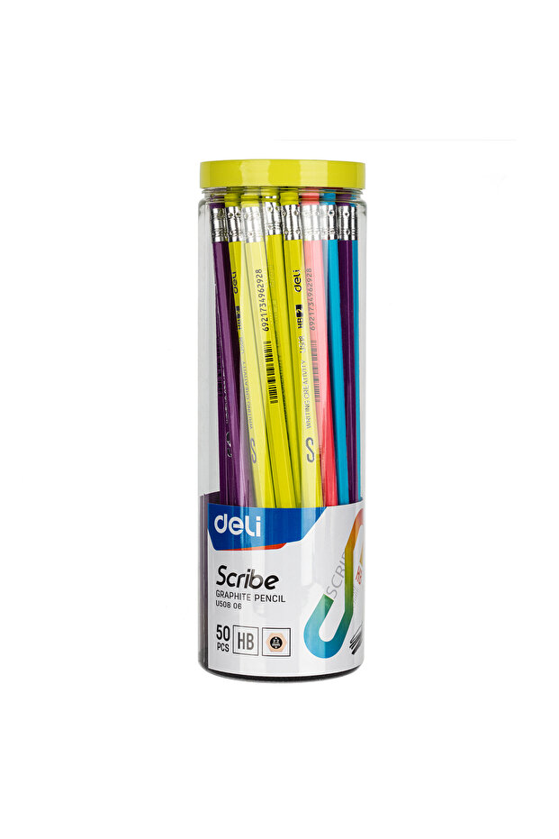 EU50806 Graphite Pencils, HB, 50PCS/Box with Eraser – For School, Office & Drawing