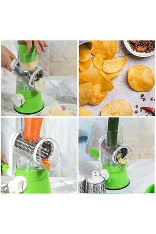 مبشرة دوارة متعددة الوظائف وقطاعة خضراوات متعددة الألوان 0.64 كجم - 3