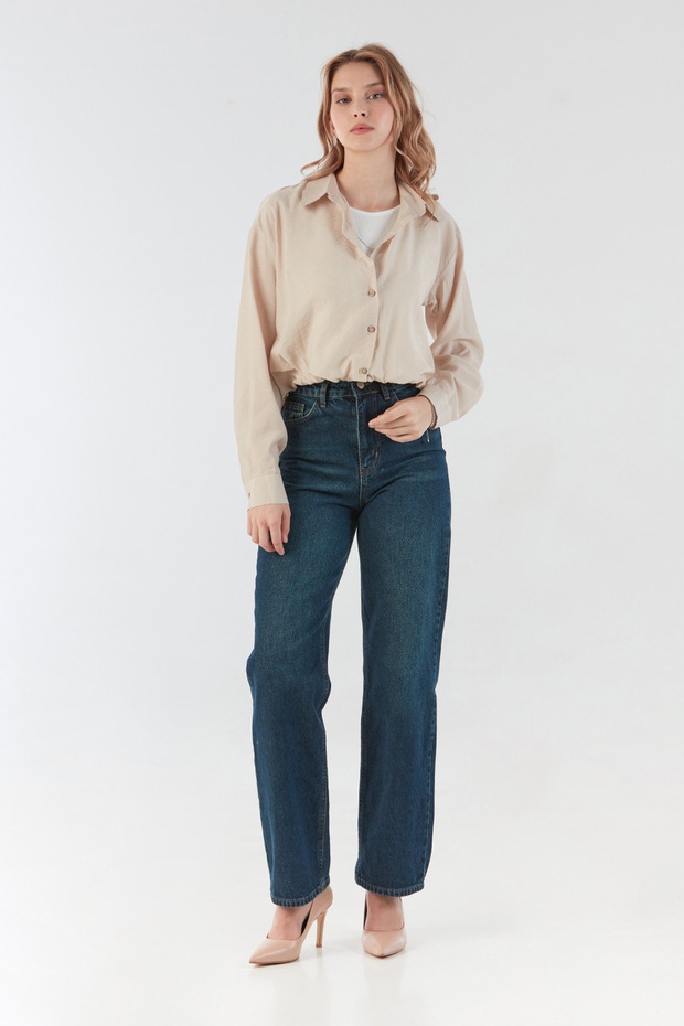 Basic Body Detaylı Kolyeli Gömlek - 4