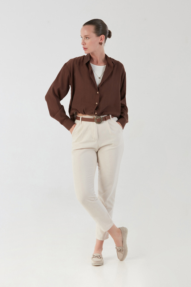 Basic Body Detaylı Kolyeli Gömlek - 2