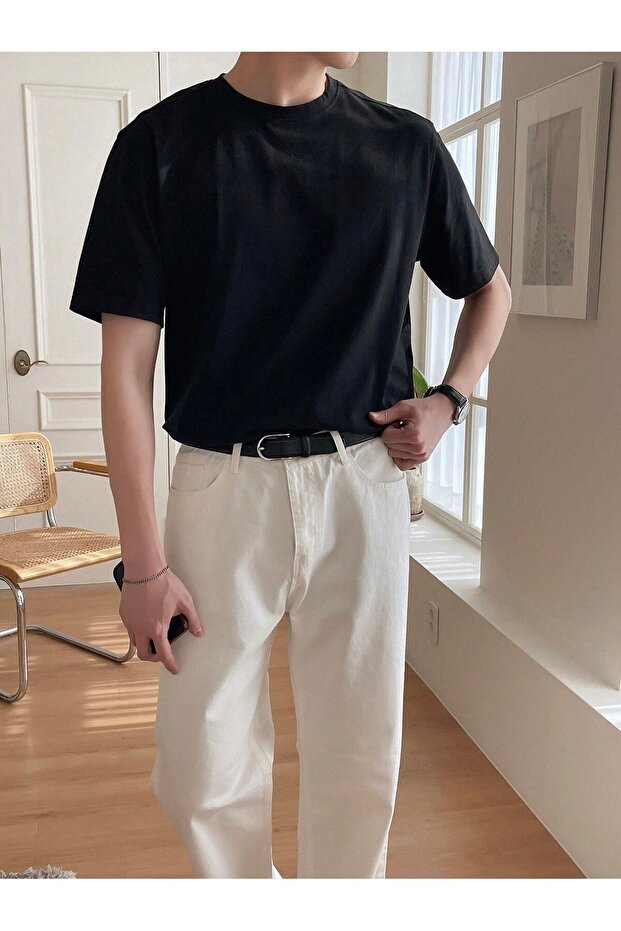 Ανδρικό T-shirt Basic Μαύρο - 2